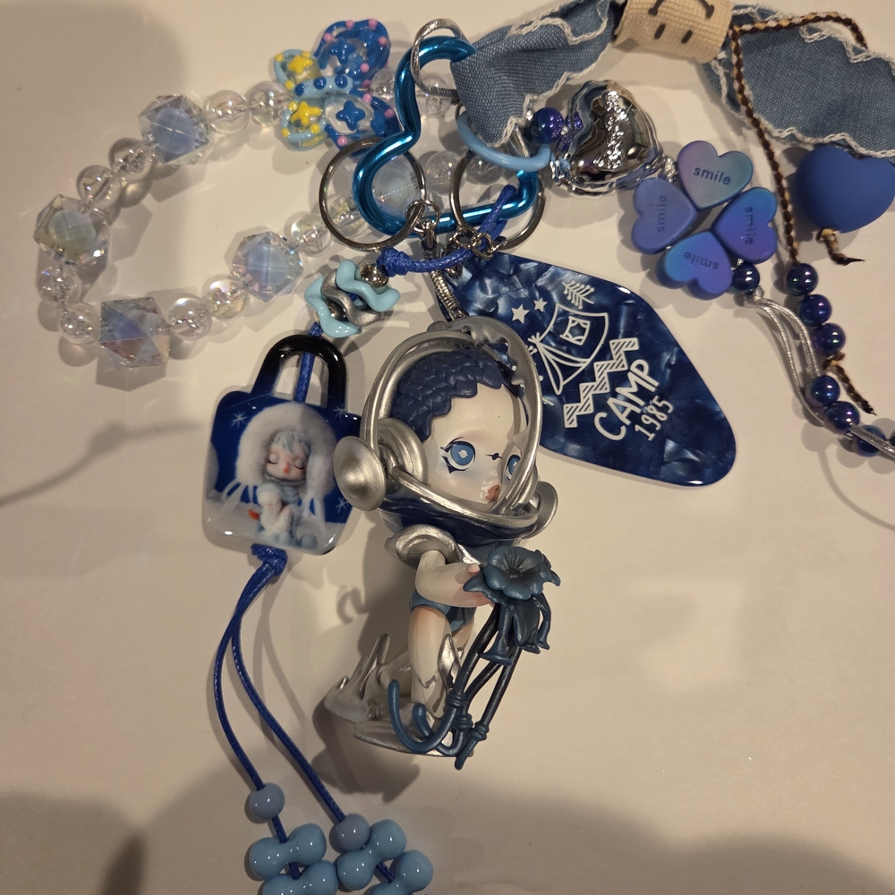 Blue Astronaut Keychain for Kids